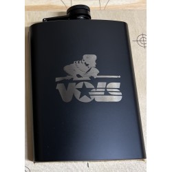 8 Ounce Stainless Steel Matte Black Hip Flask