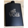 8 Ounce Stainless Steel Matte Black Hip Flask